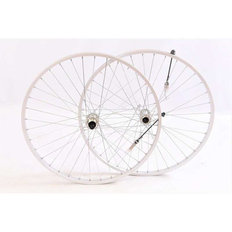 PAIR VINTAGE 24 x 1 3-8 ALLOY WHEELS FOR 60’s,70s,80’s JUNIOR MULTI SPEED RACING BIKES NEW FOR QUICK RELEASE