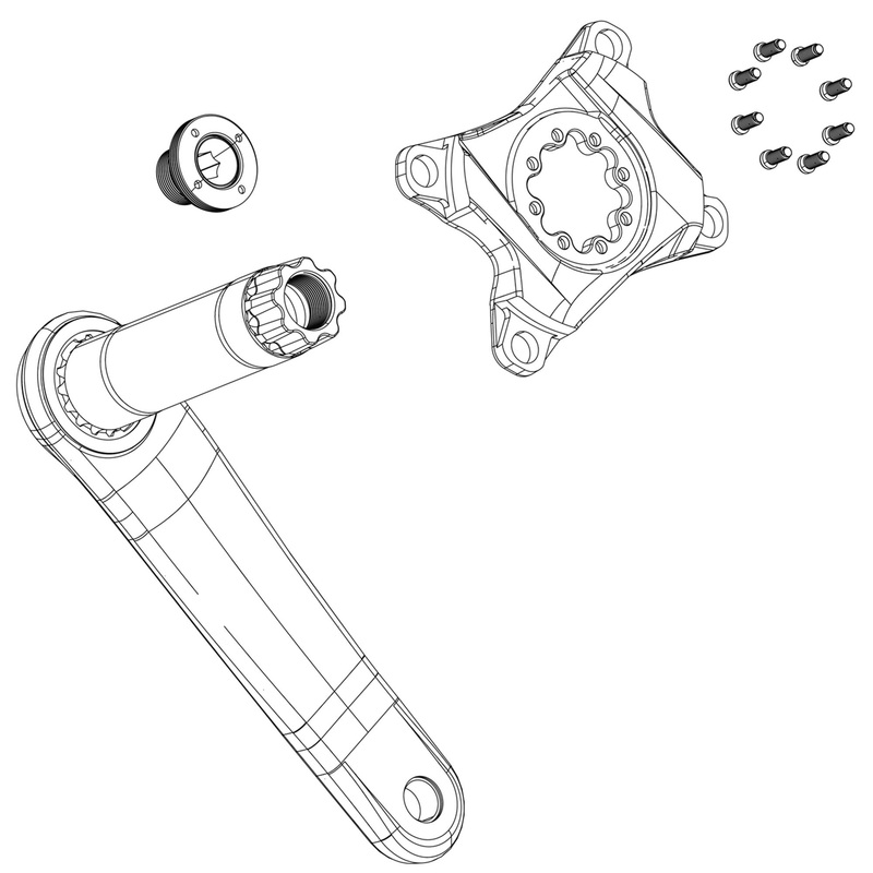 Sram S699 Aluminium Crank Arm Assembly – Mahle Gen3 (compatible with Specialized bikes)