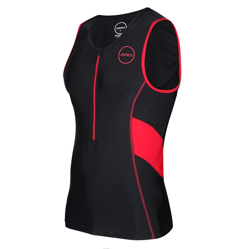 Zone 3 Activate Men’s Triathlon Top (Black/Red)