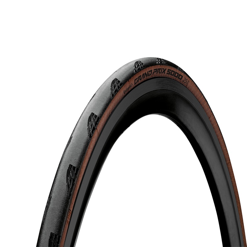 Continental Grand Prix GP5000 Tyre – Foldable Clincher (Black/Transparent). 25c and 28c