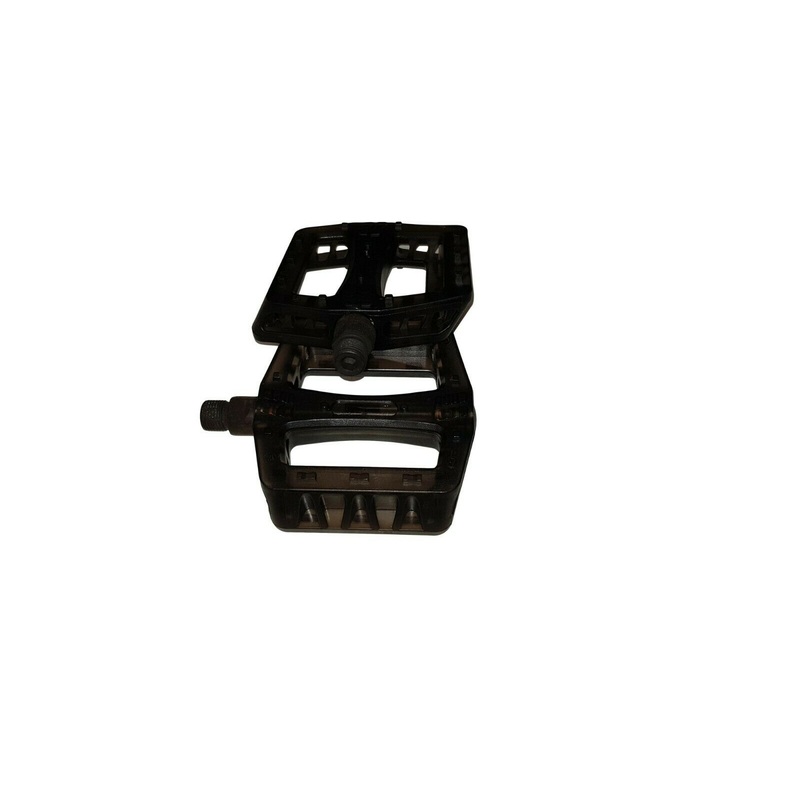 NEW VAVERT LIGHT BIKE POLYCARBONATE 9/16 FLAT PLATFORM BIKE PEDALS BLACK (PAIR)