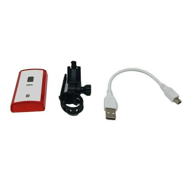 USB RECHARGEABLE BIKE LIGHT UNION UN-110 REAR BIKE LED TAIL LIGHT LI-ION RED