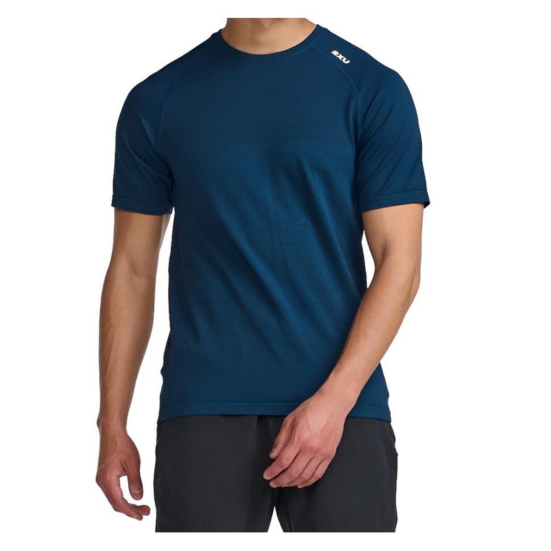 2XU MR7226A Motion Tech Tee Men’s Running T-Shirt (Motion/Midnight)