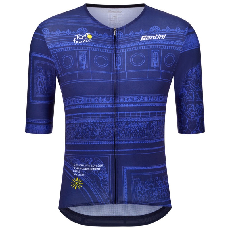 Maglia Santini Tour de France Arc de Triomphe – Blu