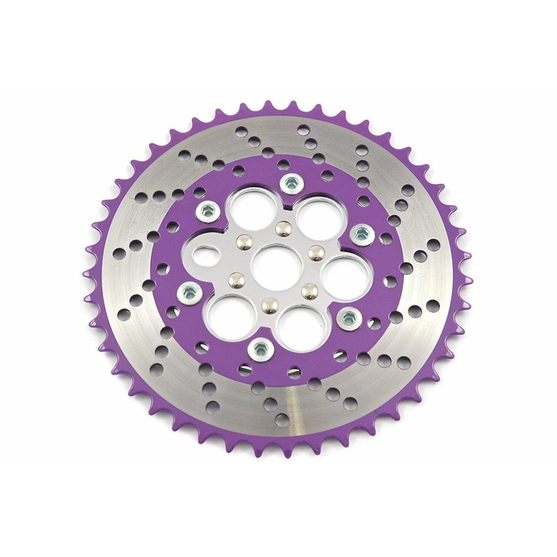 Old School BMX Two Piece Exclusive 44 Teeth Chainring 80’s Purple Very Low Price