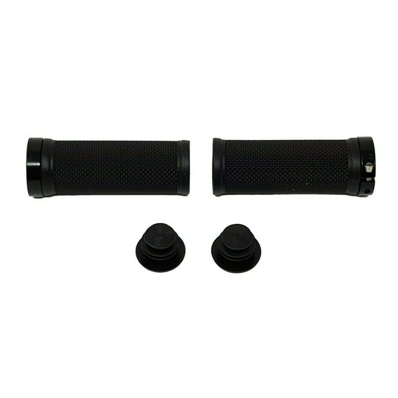PAIR OF 90MM LOCK ON BIKE HANDLEBAR GRIPS BLACK FOR BIKES WITH GRIP SHIFT, REVO