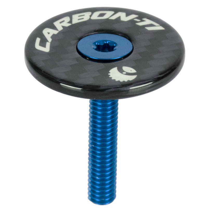 Tappo serie sterzo Carbon-Ti X-Cap Carbon – Blu
