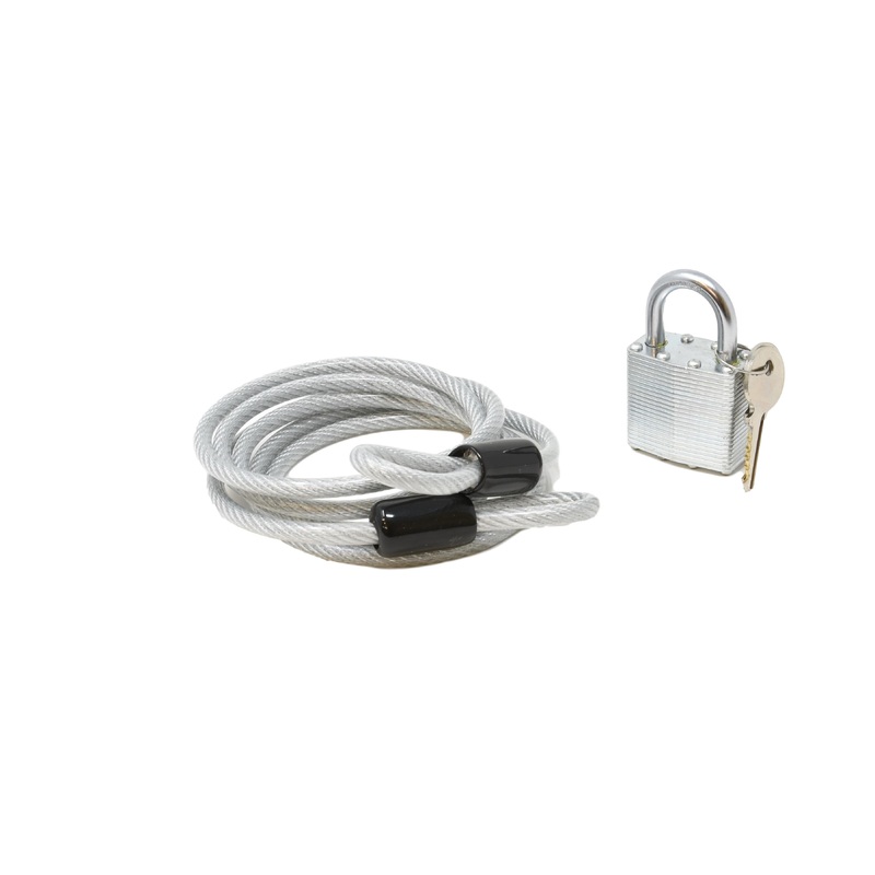Great Value Bike Spiral Coil & Padlock Key Secure Cable Cycle Lock 6mm x 1800mm