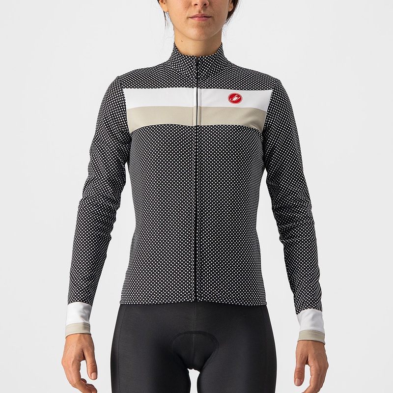 Maglia maniche lunghe donna Castelli Volare – Nero