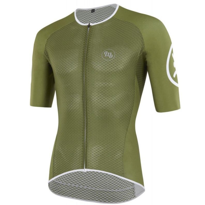 MB Wear UltraLight Smile Mens Cycling Jersey (Green)