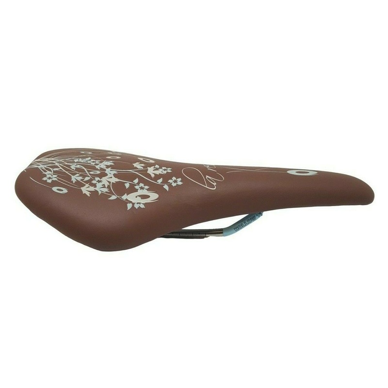 Raleigh Outland La Reina Ladies Brown Leather Saddle, Womens Seat Titanium Rails