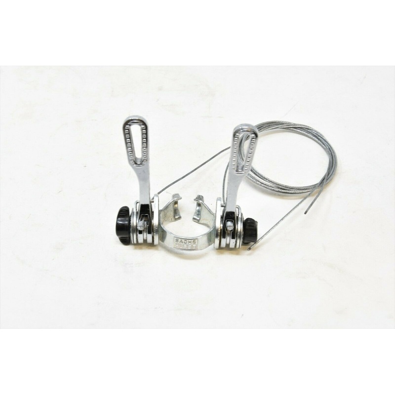 RACING BIKE SACHS HURET DOUBLE GEAR LEVERS 28.6MM FRAME TUBE FITTING VINTAGE