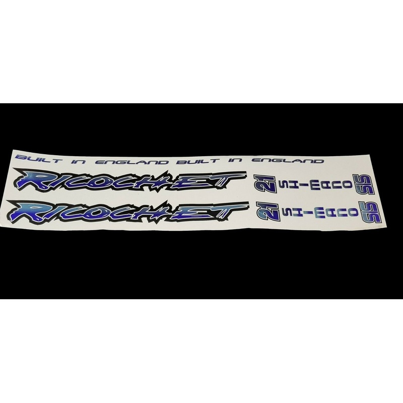 BIKE FRAME DECAL SHEET RICOCHET BLUE 21 SPEED SHIMANO STICKER SET NEW