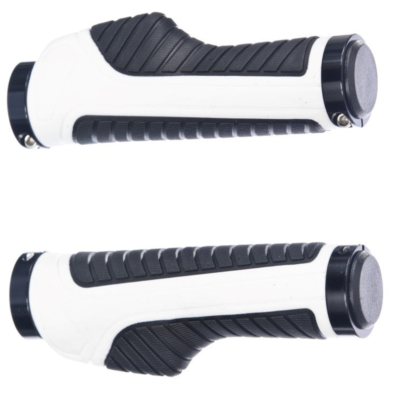 High Quality Handlebar Grips With Ergonomic Lock On – Black and White 130mm