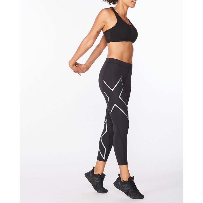 2XU WA4174B Core 7/8 Women’s Compression Tights (Black/White)
