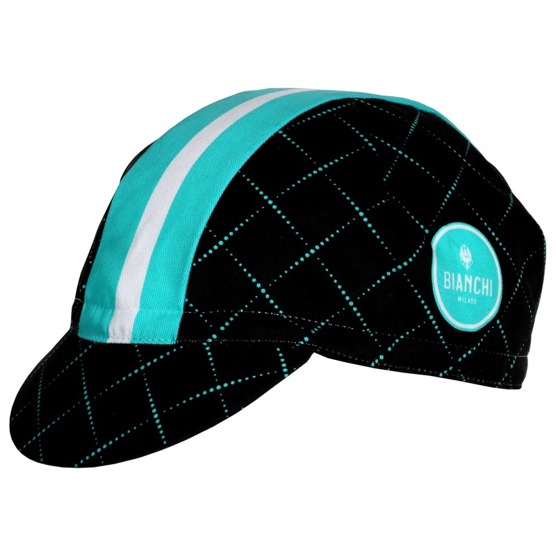 Bianchi Cycling Cap – Black Check