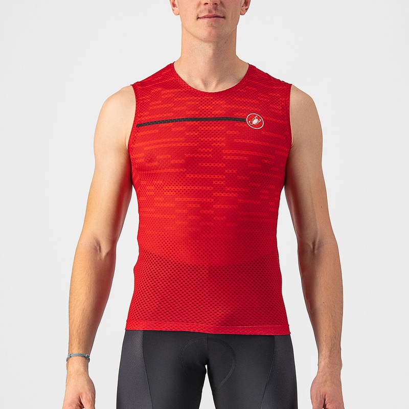 Maglia senza maniche Castelli Insider – Rosso