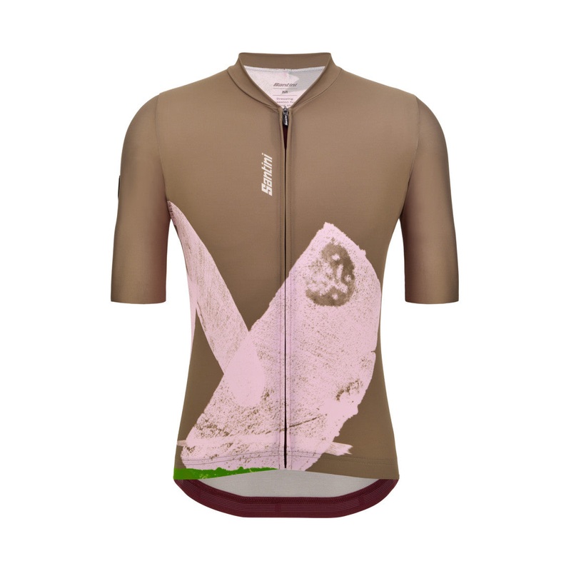 Santini Note Men’s Cycling Jersey (Military Green)