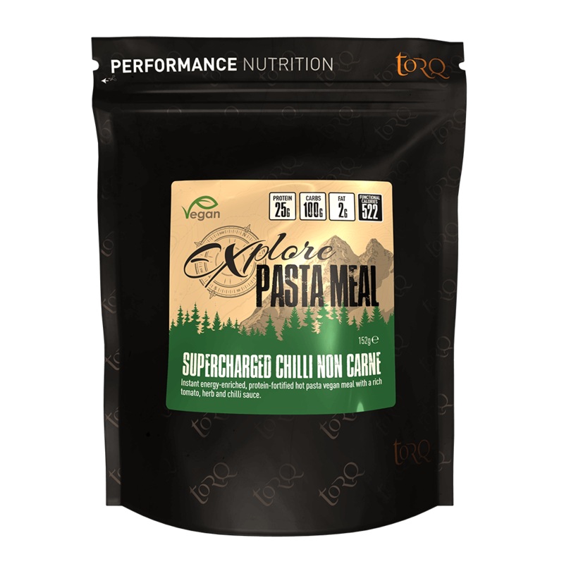 TORQ Explore Pasta Meal|Chili Non Carne|Tomato & Basil|Creamy Mushroom|152g|144g