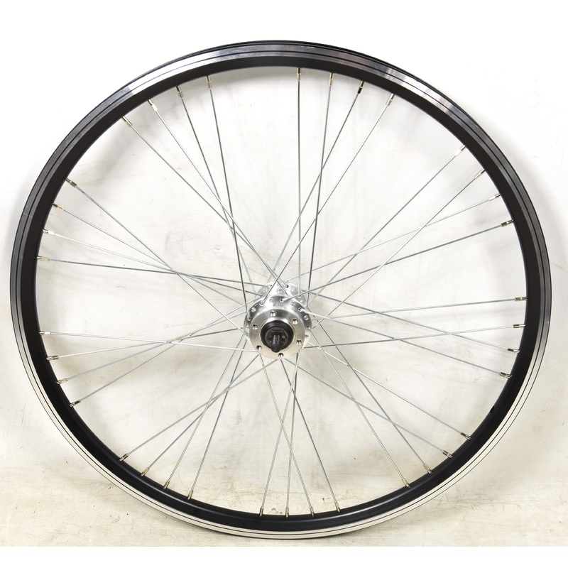 24 507 – 19 JUNIOR MTB DISC HUB BIKE FRONT WHEEL BLACK DOUBLE WALL 9 x 4 RIM