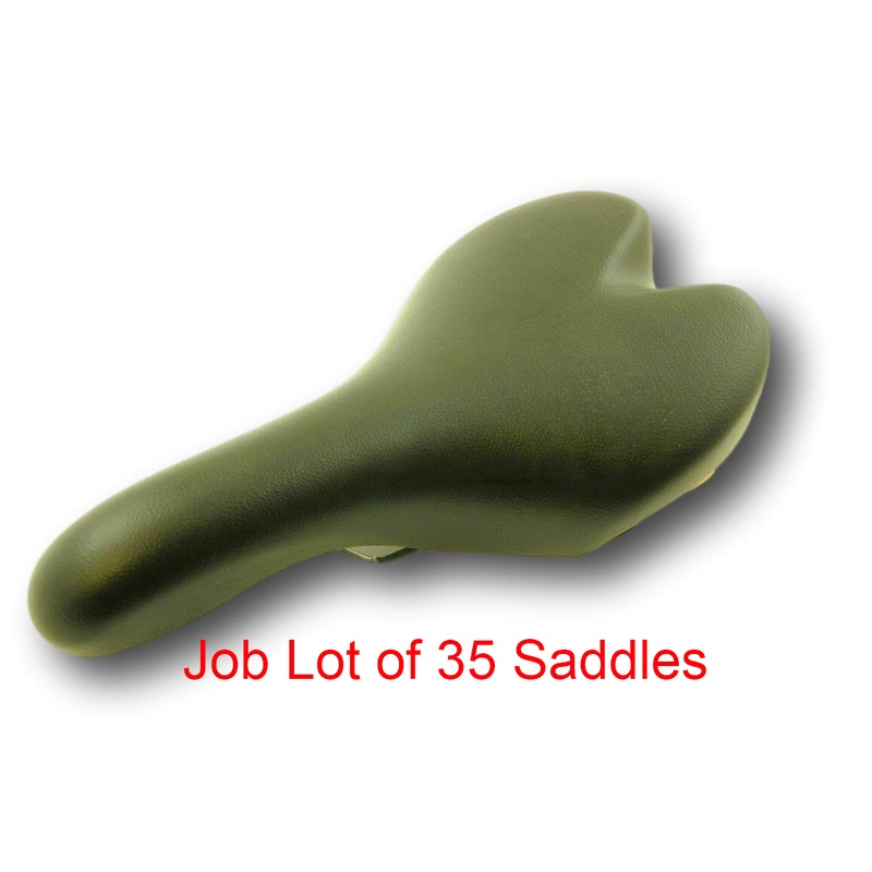 WHOLESALE JOB LOT OF 35 ADULT SELLE ROYAL BIKE SADDLES SEATS BLACK / ORANGE NEW