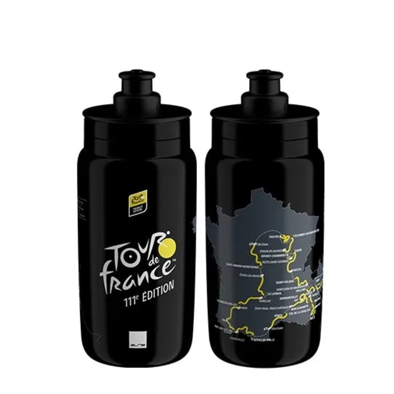 Elite Fly Tour De France Bottle – 2024 (Black Map)