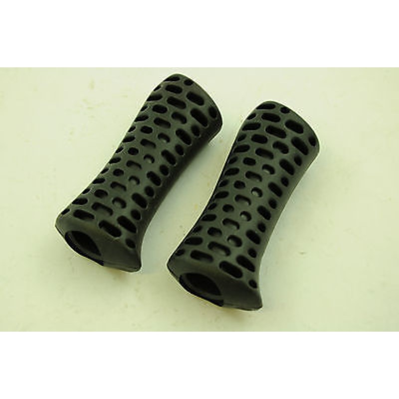 PAIR BICYCLE BIKE KRATON HANDLEBAR GRIPS HERRMAN 46 BLACK SHORT 115mm 35% OFF