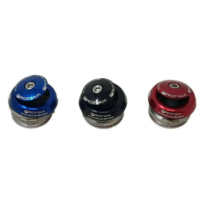 PROMAX MTB HYBRID BIKE INTEGRATED 45 X 45 ALLOY HEADSET 1 1/8 RED BLUE & BLACK