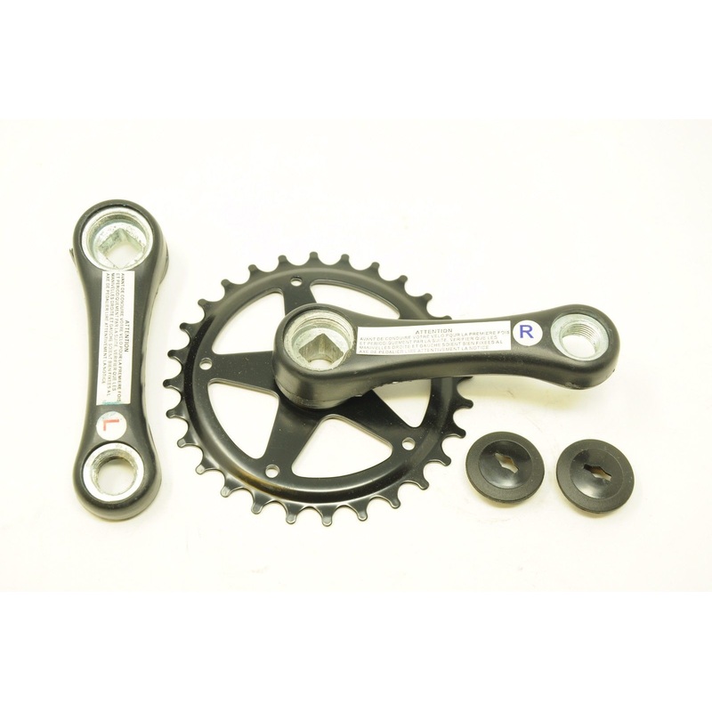 Childs Bike 28 Teeth Single Cotterless Chainwheel & Crank Set 90mm Long Crank