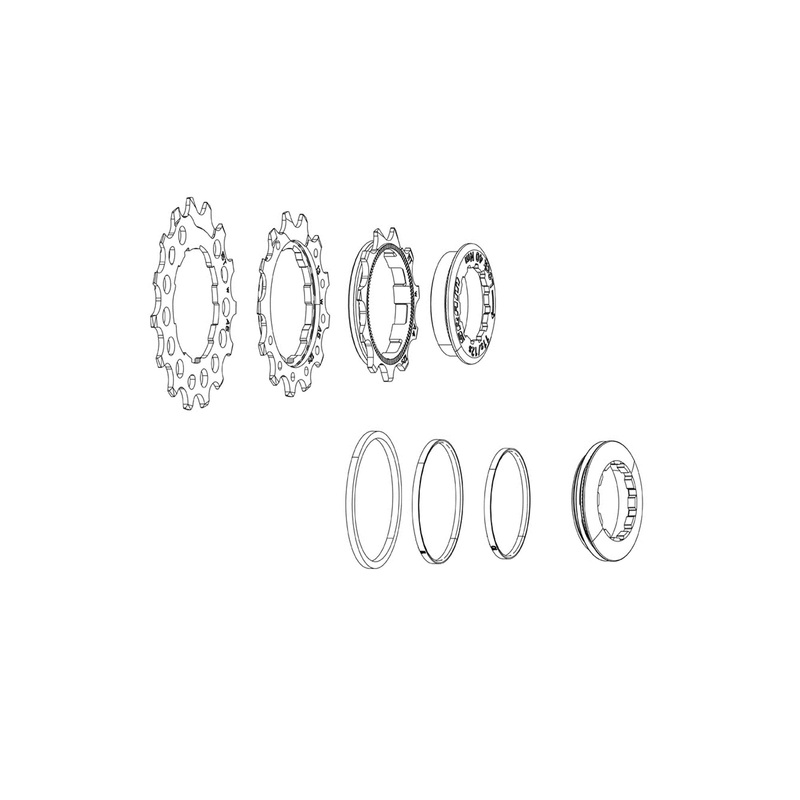 Sram XG1290 Red E1 Cassette Stealth Ring Set (Include 1 Damperings Of Each Size)