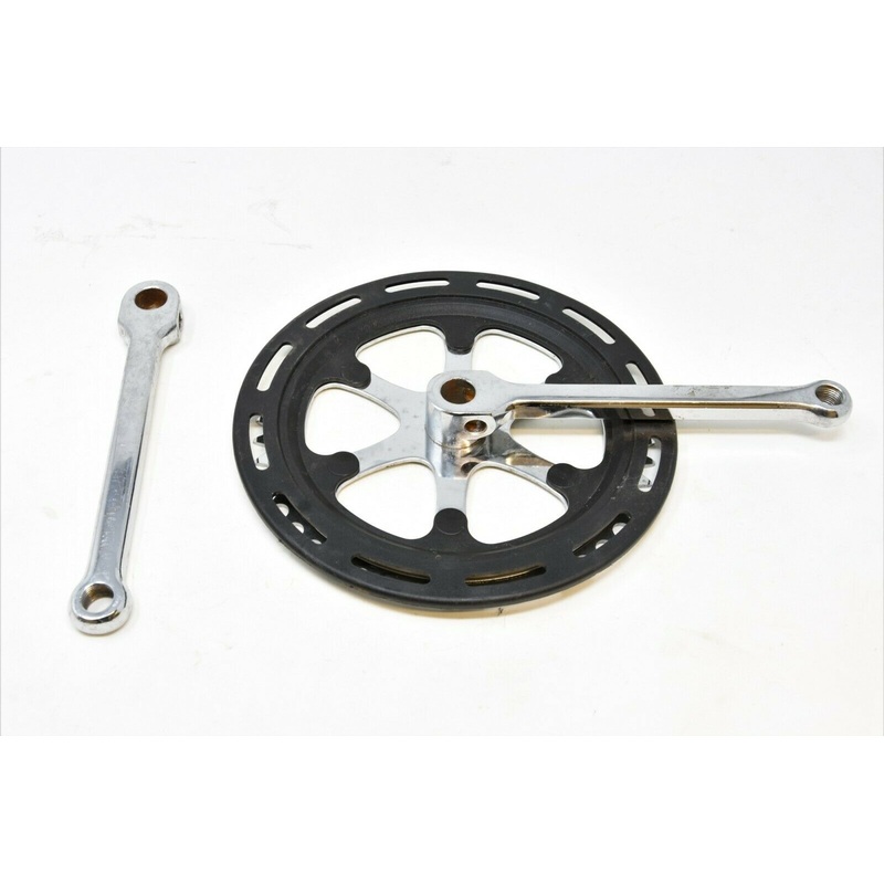 70’s,80s Bike 46 Teeth Single 1-8 Cottered Chrome Chainwheel & Guard 175mm