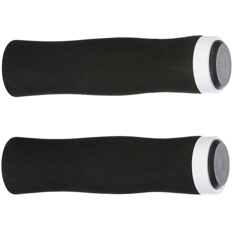 High Quality Foam Lock On Handlebar Grips – Black and White 130mm