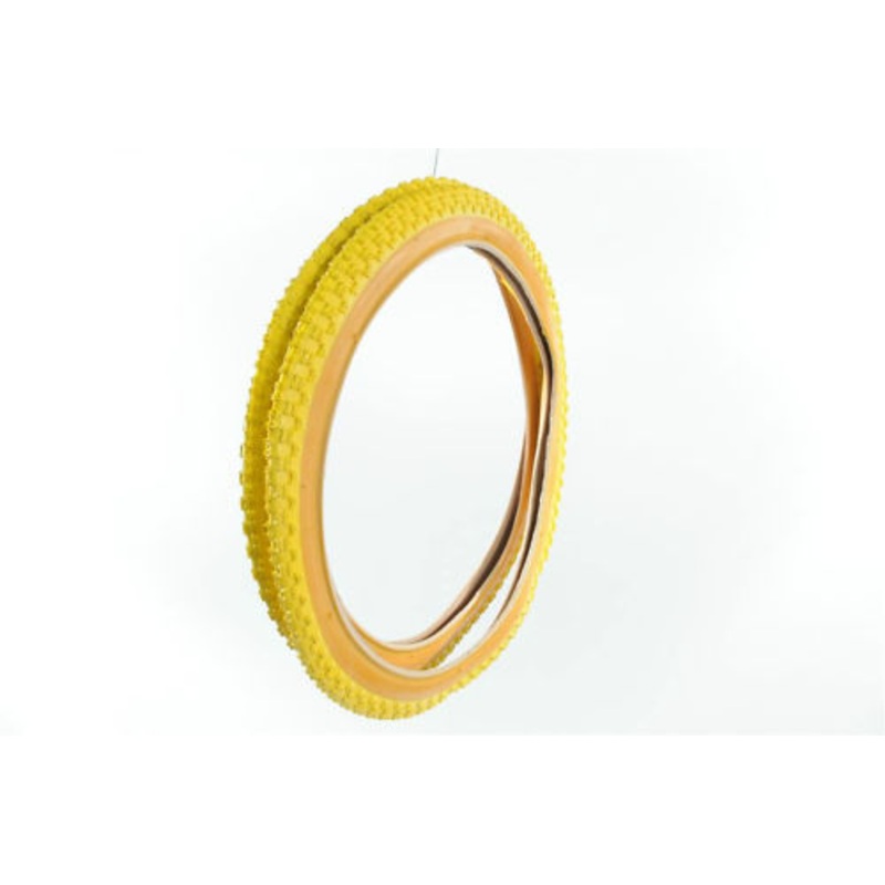 RALEIGH BURNER SET OF YELLOW COMP III TYPE TYRES 20 x 1.75 & 20 x 2.125