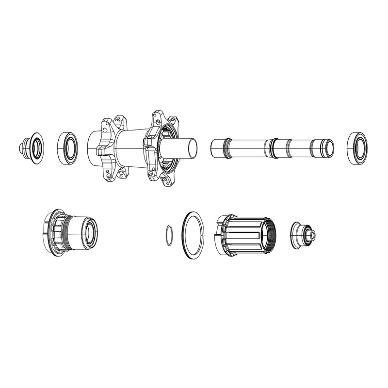 Zipp ZM900 Freehub Kit|Black|Shimano Microspline|Sram XD