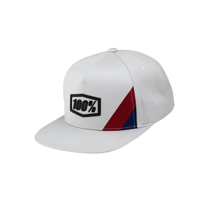 100% Cornerstone Snapback Cap (Light Grey)