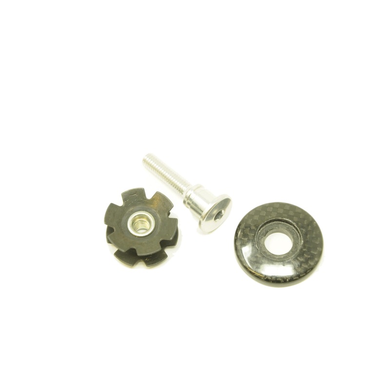 Carbon Sunken Head 1. 1-8 A-Head Cap & Star Washer 28.6mm TH875C-1 Carbon Ahead
