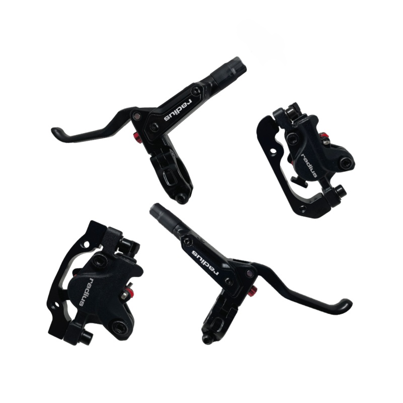 MTB RADIUS EU SPEC 700 + 1350MM HOSE POST MOUNT HYDRAULIC DISC BRAKE SET