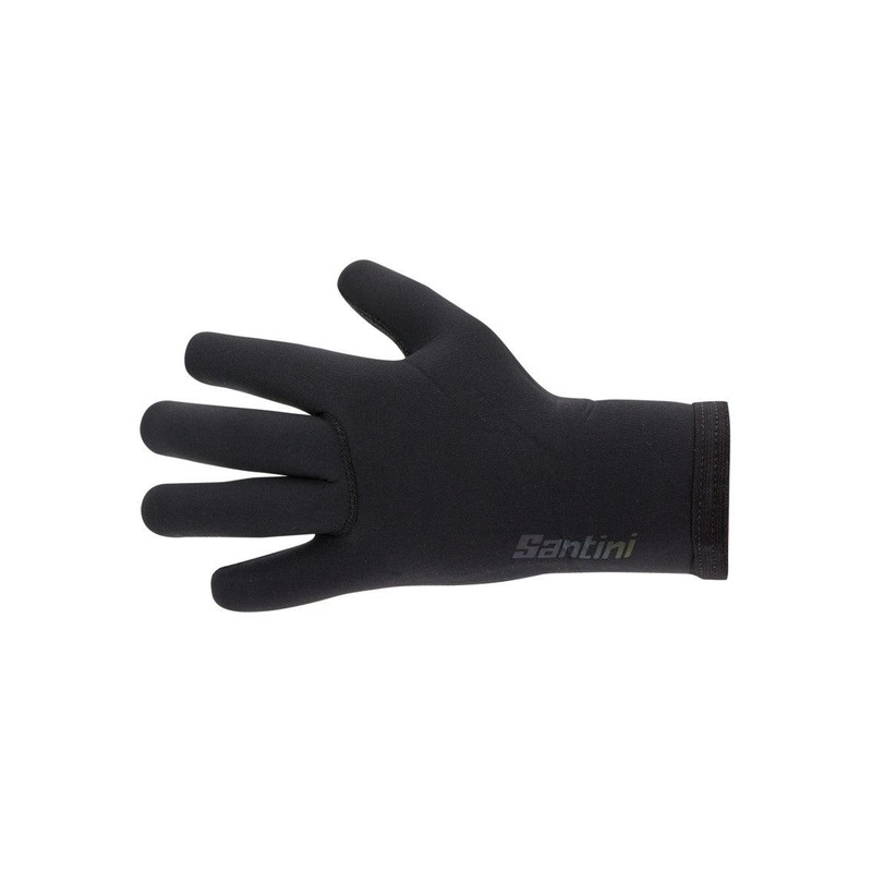 Santini Shield Unisex Cycling Gloves (Black)