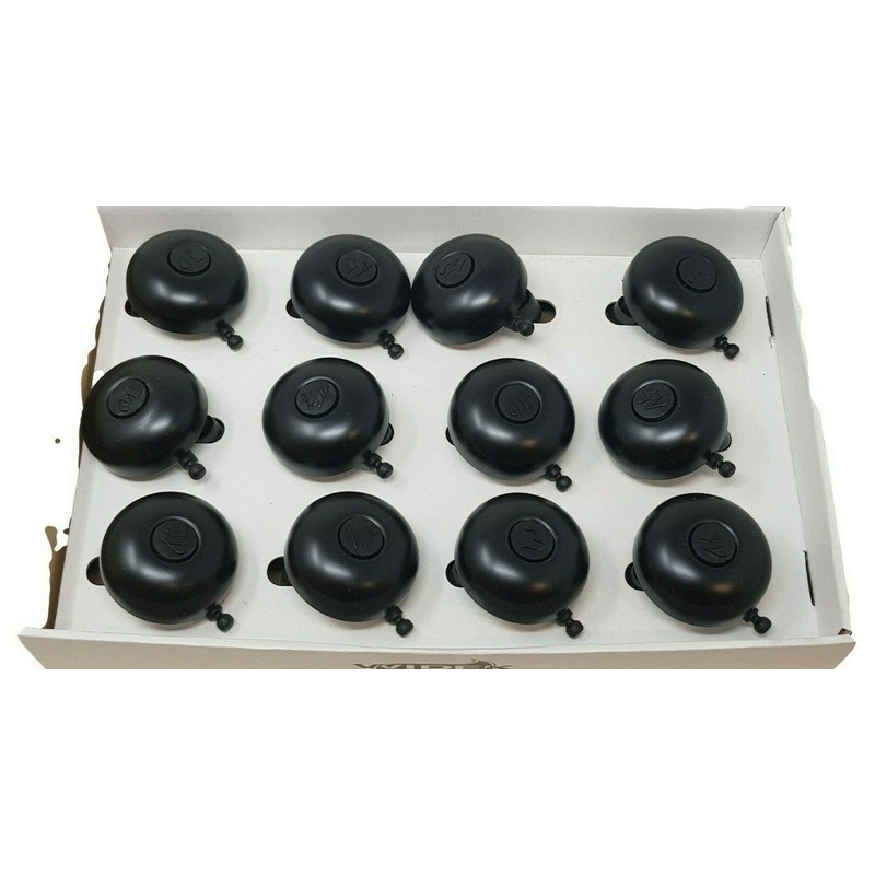 WHOLESALE JOB LOT OF 12 BLACK PLASTIC FLICK BIKE BELLS IDEAL BOOT SELLERS