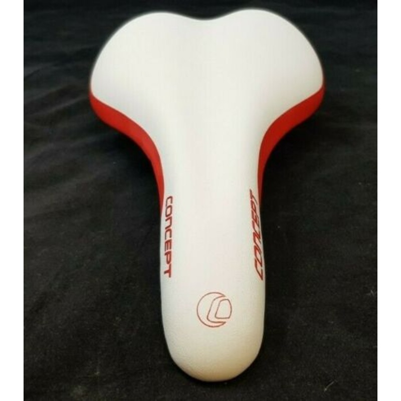 Cheap Price Road Bike Seat Concept White & Red Lightweight Saddle 290mm X 150mm