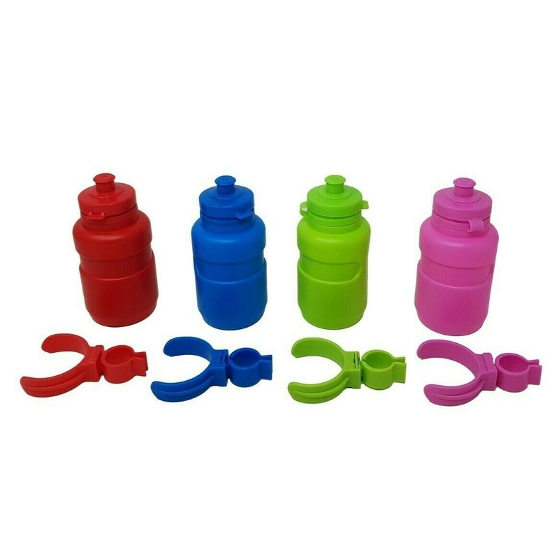 KIDS BIKE CYCLE 0.25L WATER BOTTLE & BRACKET BUY ONE GET ONE FREE – CHOOSE COLOUR: RED, BLUE, GREEN OR PINK