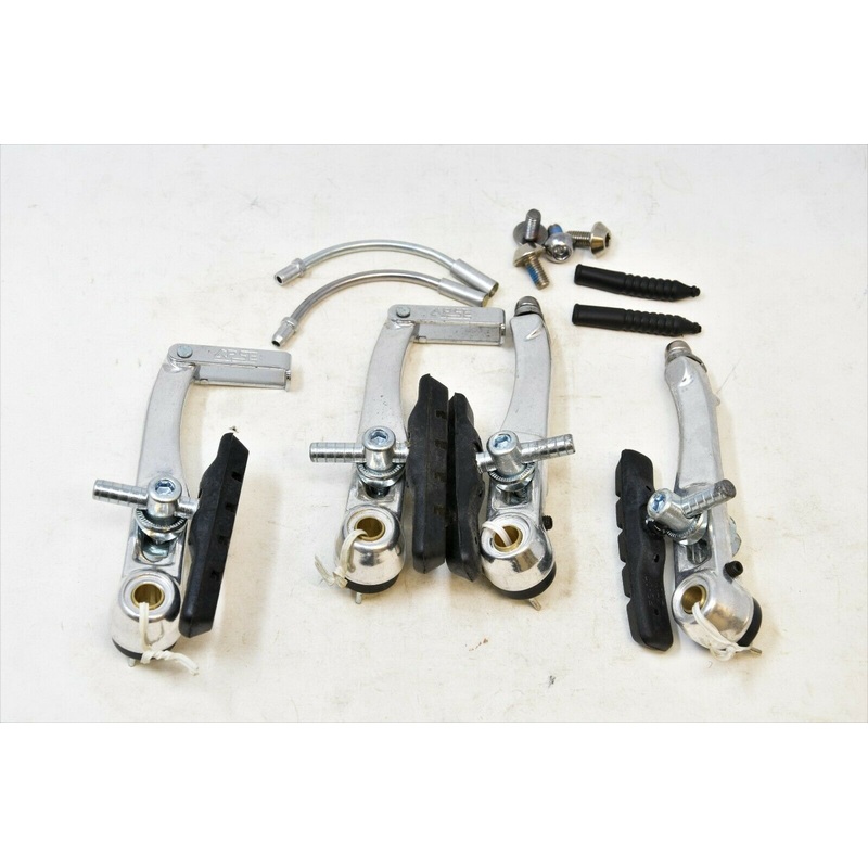 SET OF APSE 111A EARLY MTB BIKE ALLOY V BRAKE ARMS WITH LONG 70MM PADS 1990’S