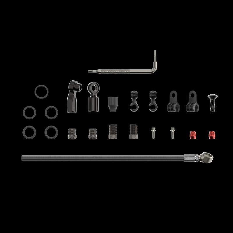 SRAM Spare – Disc Brake Hydraulic Hose Kit – Beveled Banjo -2000mmblk (Inc. Banjo, Fittings) – Flat Mount,Red22,Force22,Rival22,Force 1,Force Cx1,Apex1 Hrd,S700
