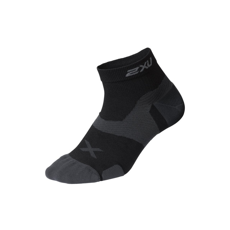 2XU UA5048E Vectr Cushion Unisex Compression Socks (Black/Titanium)