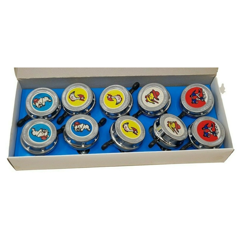 WHOLESALE JOB LOT OF 10 SOLIED JUNIOR CHROME BIKE BELLS IDEAL BOOT SELLERS