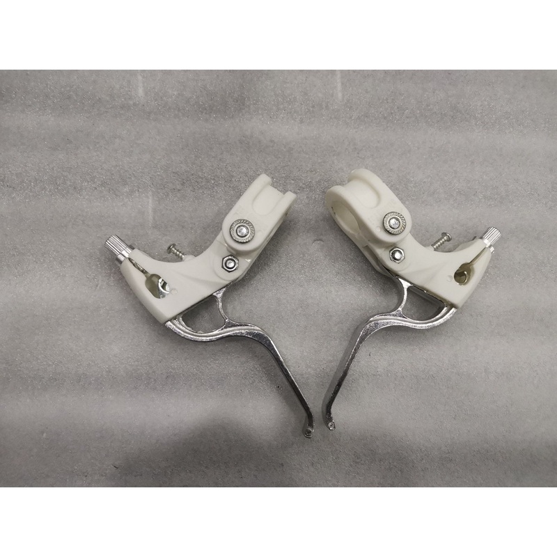 Ergonomic Design Bike Brake Levers Handles White Plastic