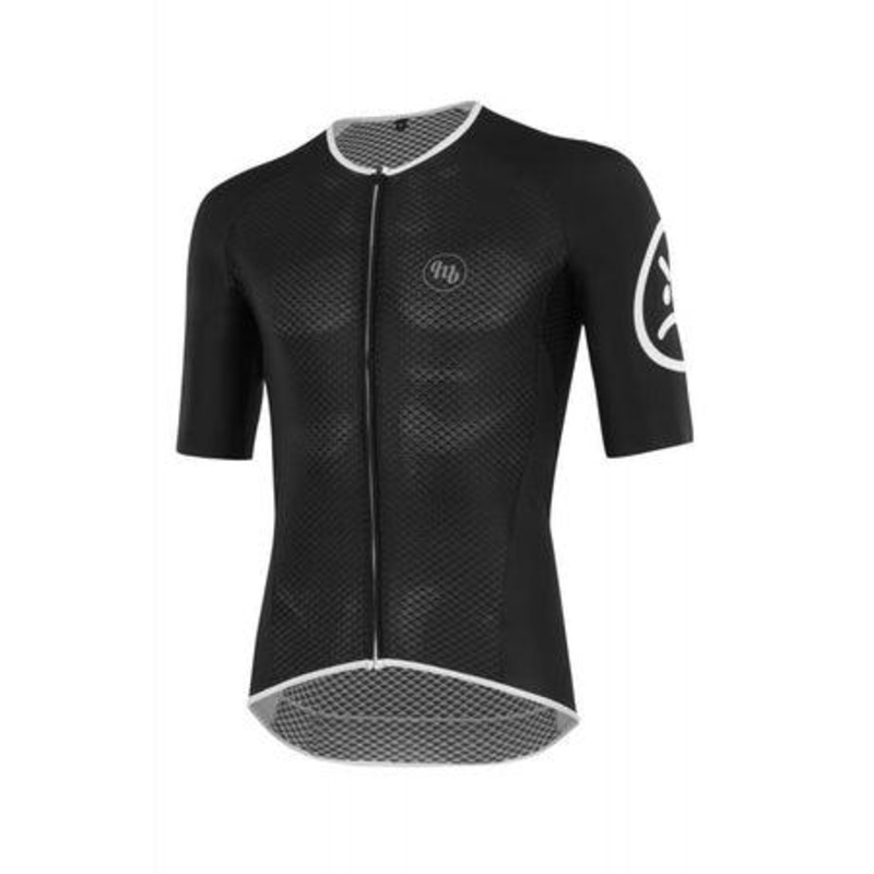 MB Wear UltraLight Smile Mens Cycling Jersey (Black)