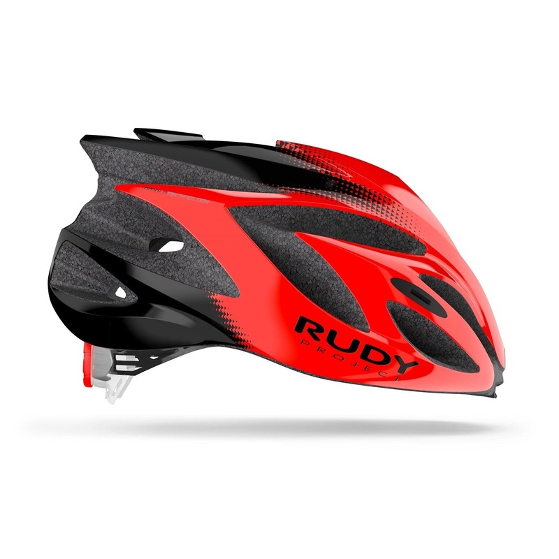 Rudy Project Rush Road Cycling Helmet (Red/Black-Shiny)