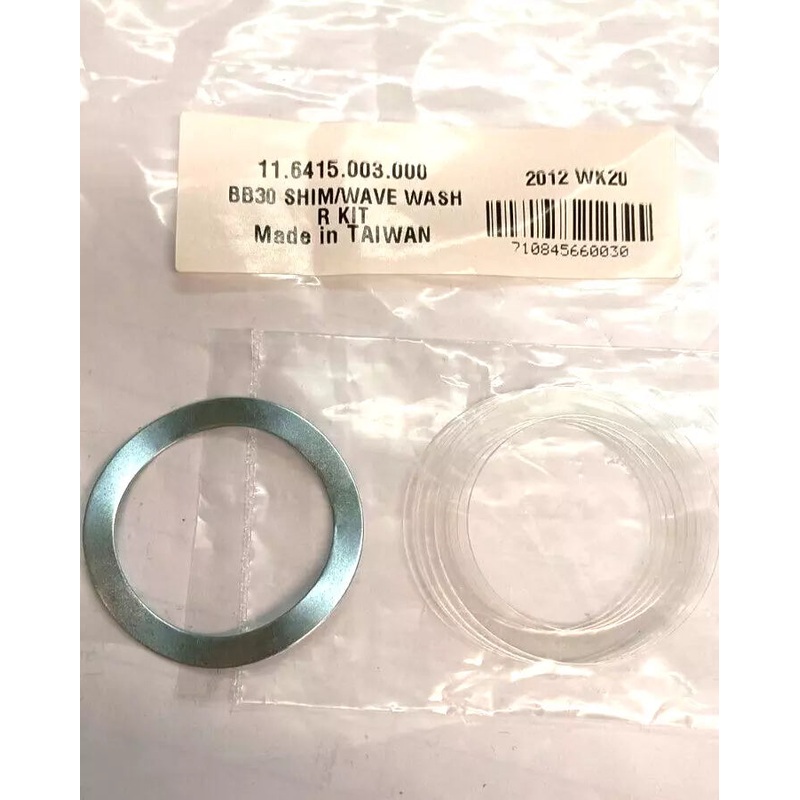 Sram Bottom Bracket BB30 Shim Wave Washer Kit 11.6415.003.000 1 x wave, 5 clear shims