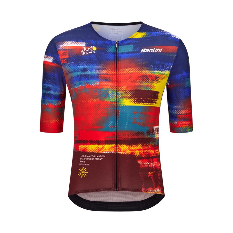 Santini TDF Arrivee Dash Unisex Cycling Jersey (Print)